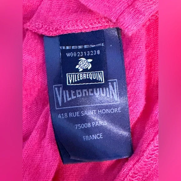 Vilebrequin Men's Hot Pink 100% Linen Polo‎ Lightweight Size XXL - Picture 7 of 11